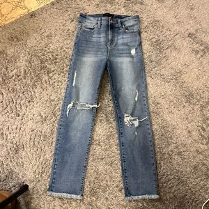 Kendall and Kylie ripped jeans